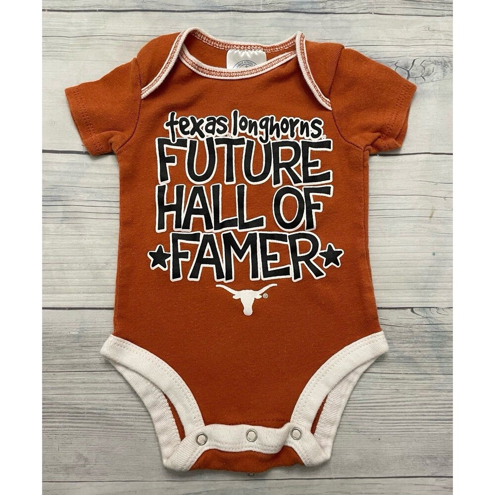 University of Texas UT Longhorns Baby Onesie Bodysuit Outfit, Size 0-3 months
